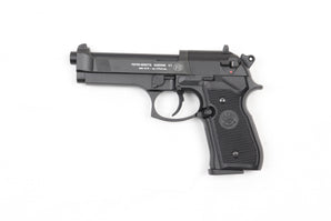Black Beretta 92FS CO2 pistol on a white background