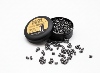 Precipell Extreme Heavy pellets 0.177cal in an open tin on a white background