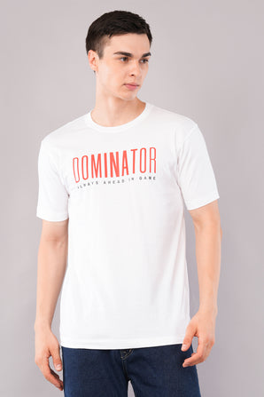 Men's DOMINATOR Cotton T-Shirt (White)